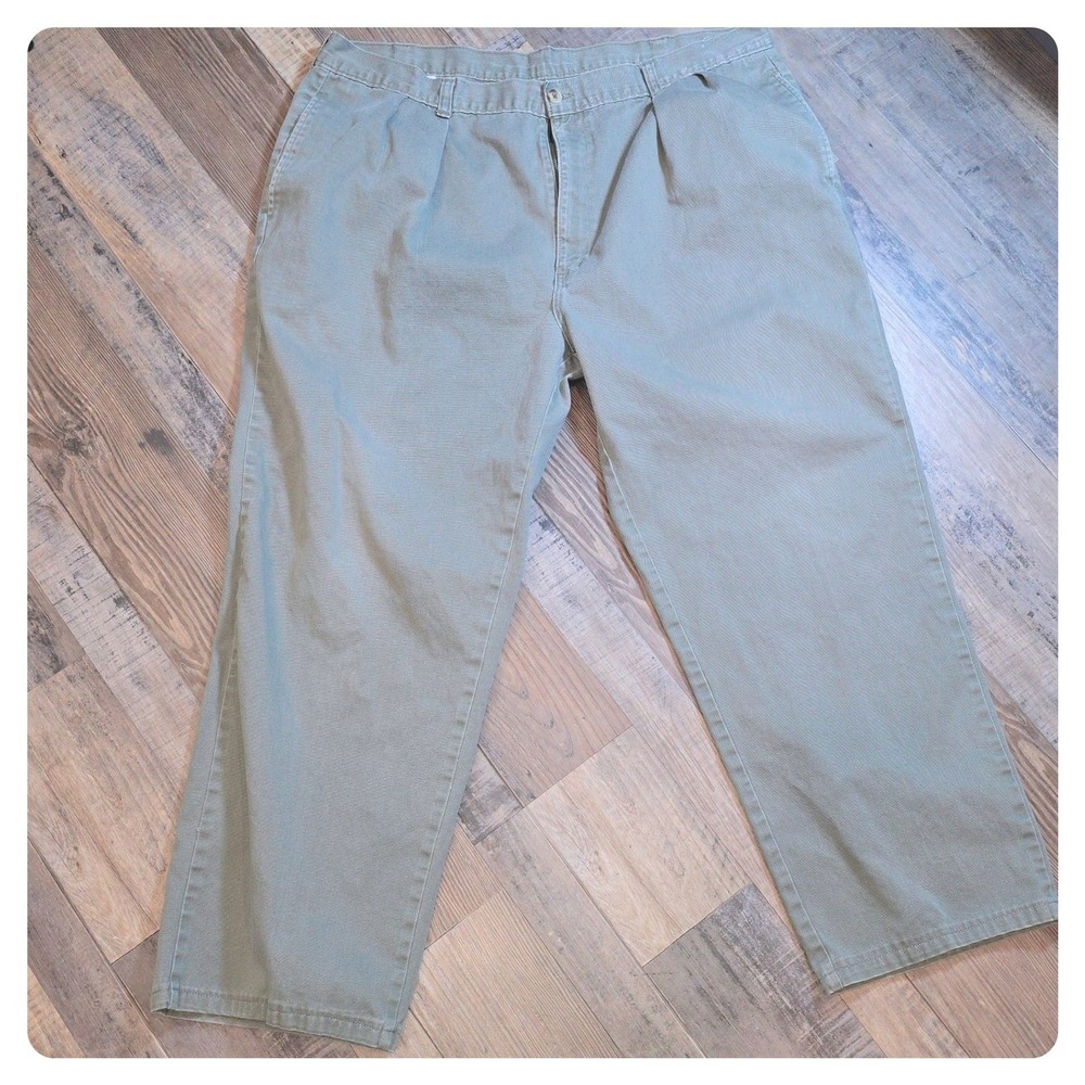 Duck Head Pants Mens 40x30 Olive Chinos Pleated Front classic preppy chino pants